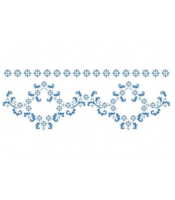 Plantillas - Stencils 38x15 Bordure little flowers KSB168
