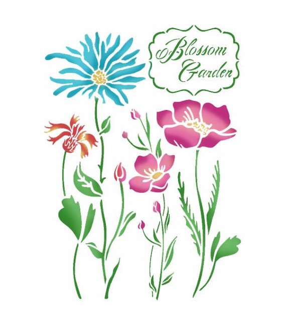 Stencils 21x29,7 Blossom garden KSG366