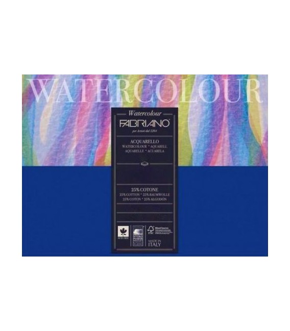 Watercolor Paper Bloc Fabriano 12s 300gr Cold Press 18x24