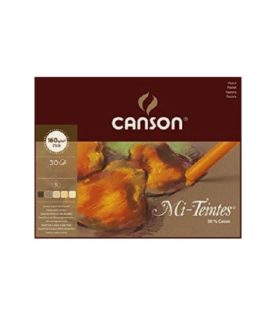 02) Bloc Canson Paper Mi-Teintes Earth tones 30s 160g 32x41 cm