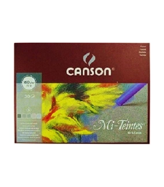 07) Bloc Canson Paper Mi-Teintes Gray tones 30s 160g 24x32 cm