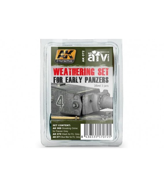 AK072 Early Panzers Weathering Set 3 u. 35 ml