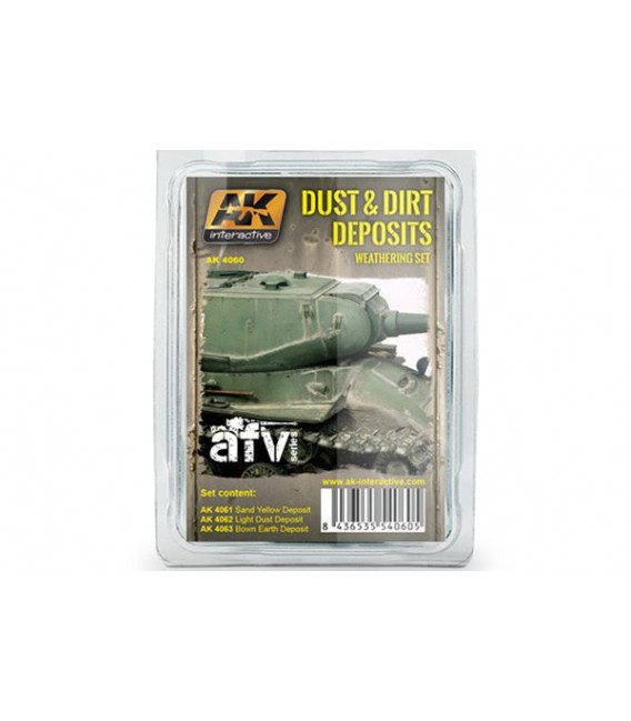 AK4060 Dust and Dirt Deposits Weathering Set 3 u. 35 ml
