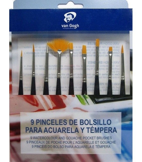 Set 8 pinzells sintetics + punxo Van Gogh