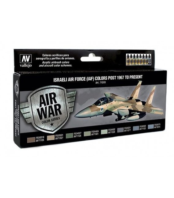 Set Vallejo Model Air 8 u. (17 ml.) Israeli Air Force 1967/pres.