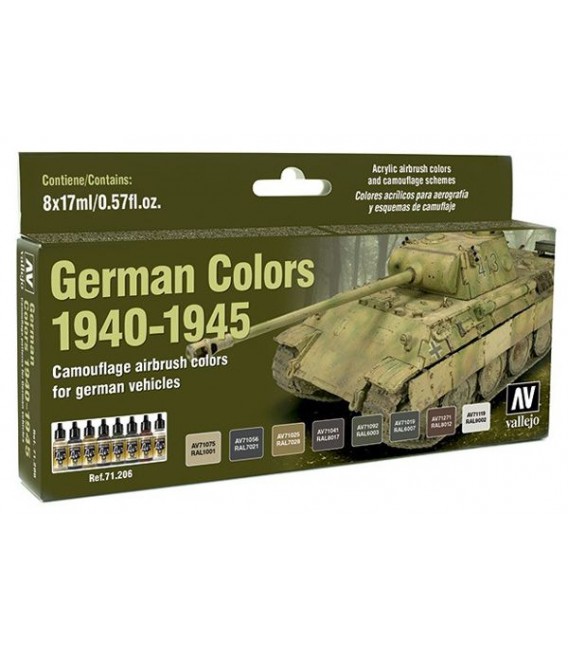 Set Vallejo Model Air 8 u. (17 ml.) German Colors 1940-1945