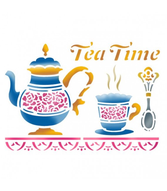 Plantillas - Stencils 15x20 Tea time KSD132