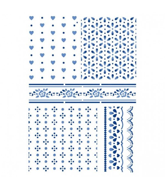 Plantillas - Stencils 21x29,7 Texture Cloths KSG400