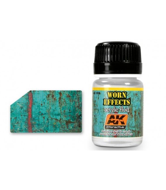 AK088 Worn effects acrylic fluid 35 ml.