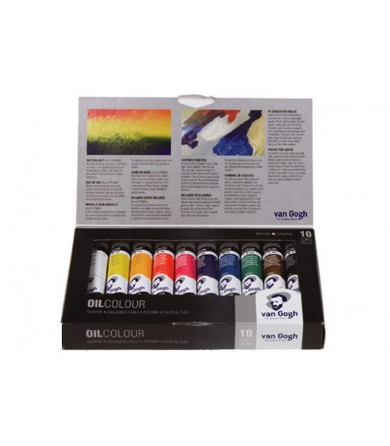Boite peinture huile Van Gogh Set de Base 02C410 10 tubes 20