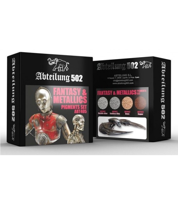 ABT405 Fantasy & Metallics Pigments Set 4 u. 20 ml.