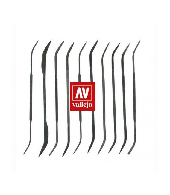 10 Curved Files Set Vallejo T03003