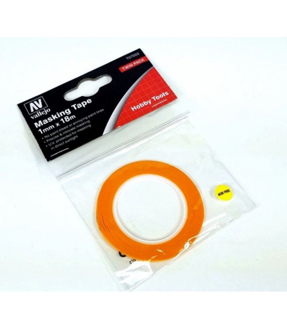 Cinta Emmascarar Vallejo T07002 1mm x 18 m.
