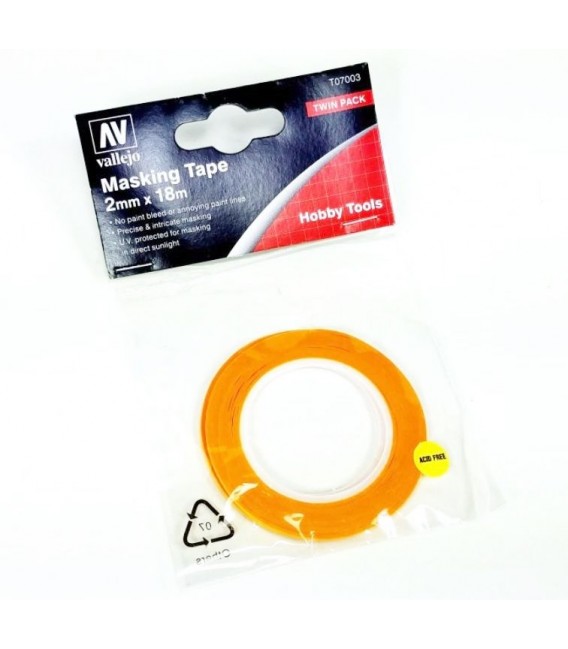 Cinta Emmascarar Vallejo T07003 2mm x 18 m.