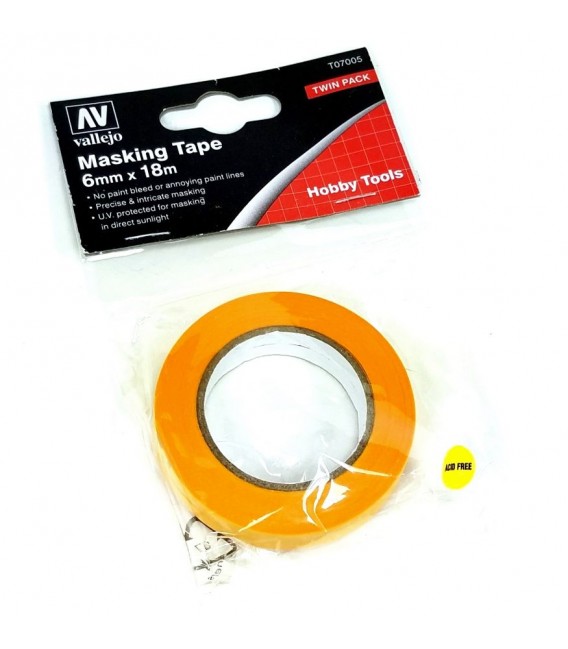 Masking Tape Vallejo T07005 6mm x 18 m.