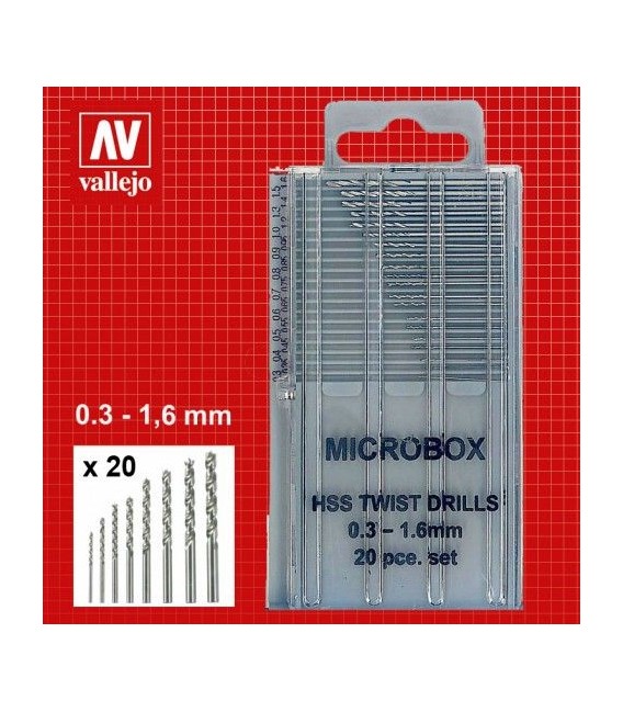 Set de 20 Minibroques 0.3-1.6 mm Vallejo T01001