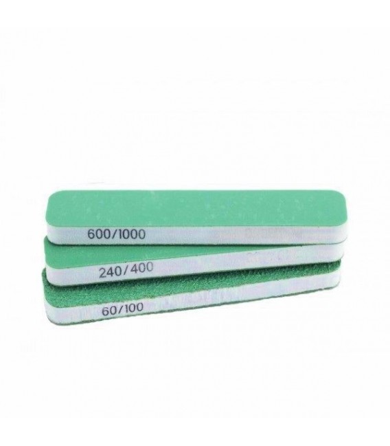 Set 3 Esponges Paper de Vidre Vallejo Doble Gra 80x30x12 mm