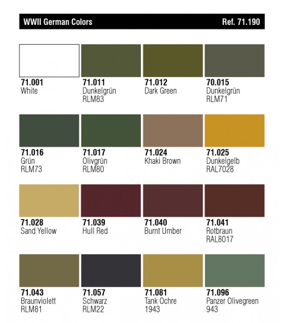 Set Vallejo Model Air 16 u. (17 ml.) Extreme Modeling Tank.