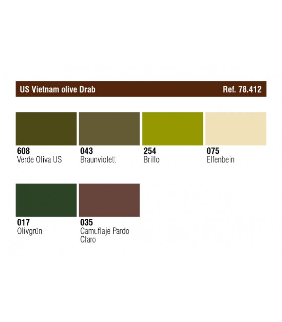 78.412 Set AFV US Vietnam Verd Oliva.