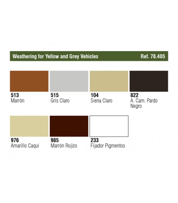 78.405 Set AFV Envejecimiento para Vehiculos Ocre/Amarillo y Gri