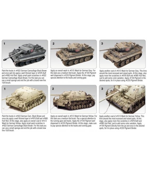 78.405 Set AFV Weathering for Yellow and Grey Vehicles