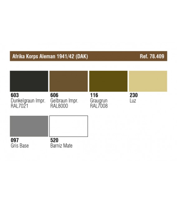 78.409 Set AFV Africa Korps Aleman 1941-1942 (DAK).