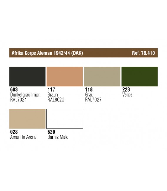 78.410 Set AFV German Afrika Korps 1942-1944 (DAK).