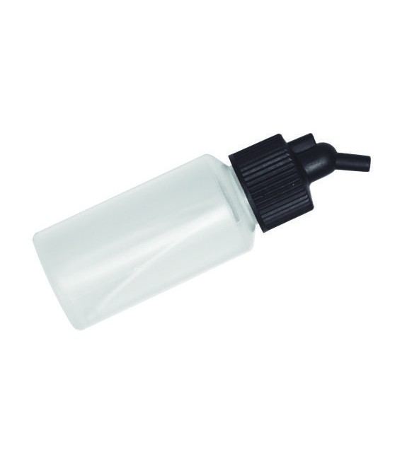 d) Godet en plastique translucide 28 ml. pour aerographe (DP04)