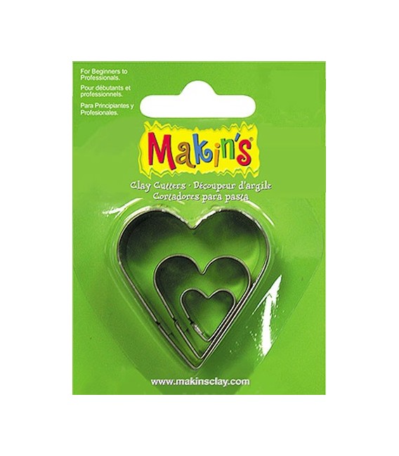 36007 Coeurs Set 3 taille-formes Makins