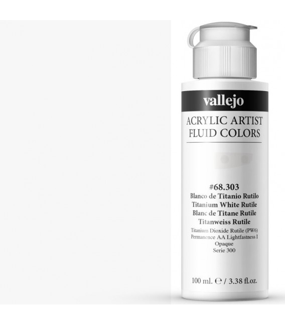 Acrilic Artist Fluid 100 ml Blanco Titanio Rutilo 