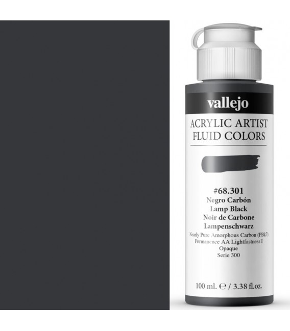 Acrilic Artist Fluid 100 ml  Negro Carbón