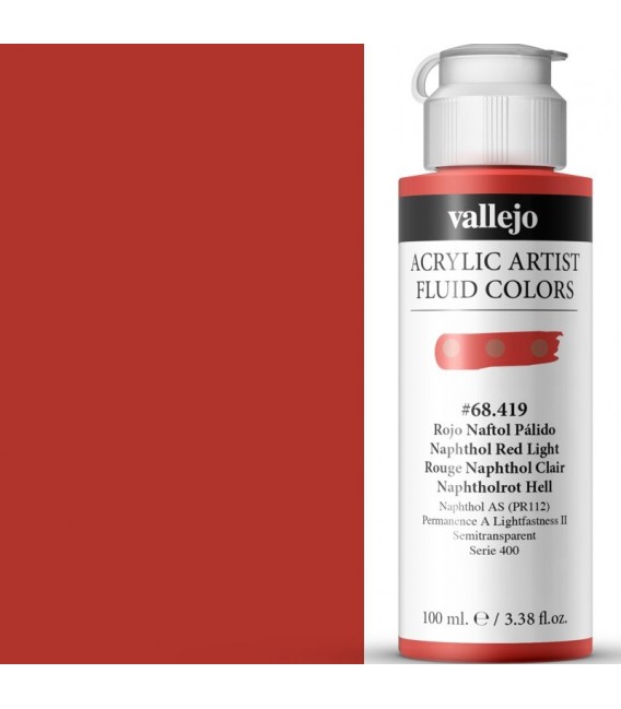 Acrilic Artist Fluid 100 ml Rojo Naftol Pálido