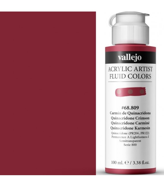 Acrilic Artist Fluid 100 ml Carmín de Quinacridona