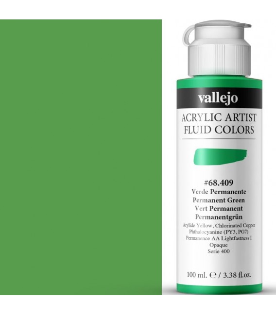 Acrilic Artist Fluid 100 ml Verde Permanente