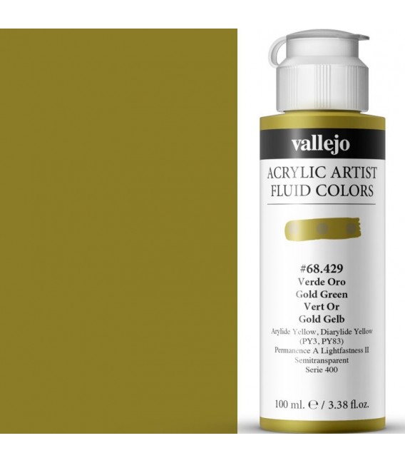 Acrilic Artist Fluid 100 ml Verde Oro