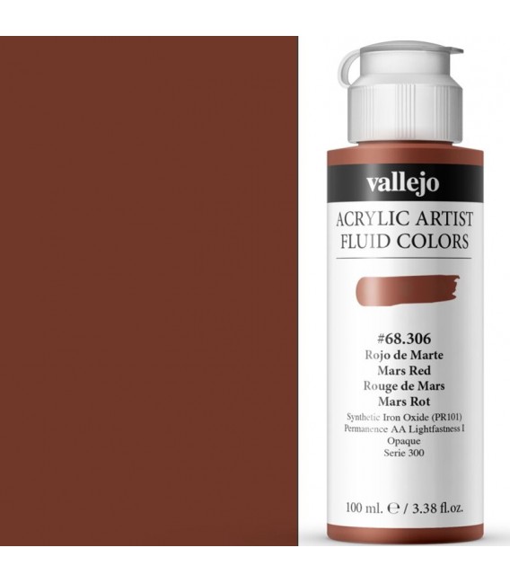 Acrilic Artist Fluid 100 ml Rojo de Marte 