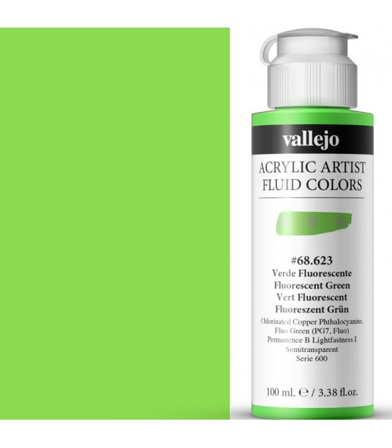 Acrilic Artist Fluid 100 ml Verde Fluorescente