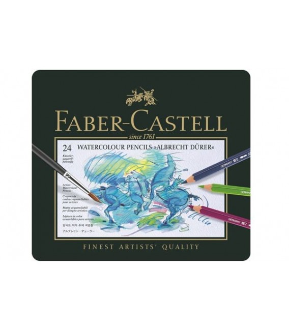 b) Caja metal 24 lapices acuarelables Albrecht Durer