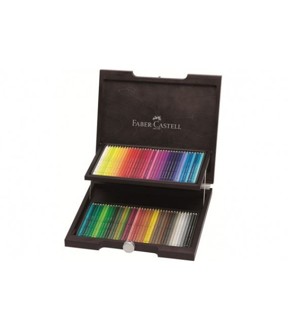 f) Boite bois 120 crayons aquarellables Albrecht Durer