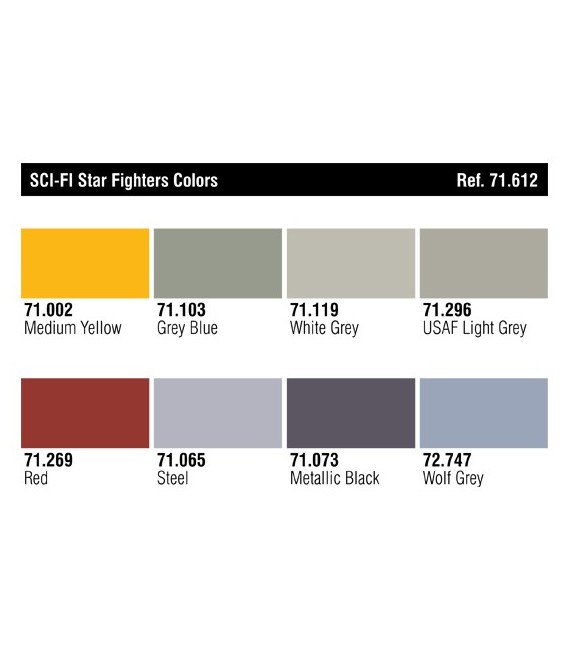 Set Vallejo Model Air 8 u. (17 ml.) Star Fighters Colors