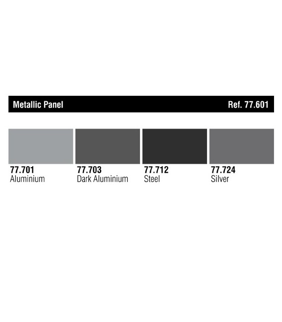 77601 Set Vallejo Metal Color 4 u. (32 ml.) Metallic Panel