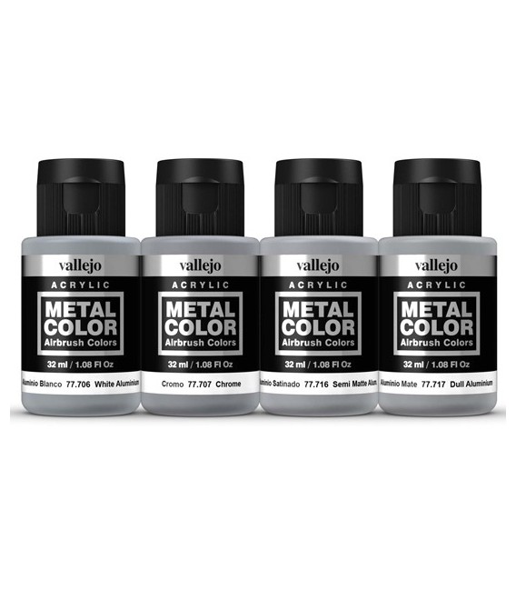 77603 Set Vallejo Metal Color 4 u. (32 ml.) Aluminium Dope