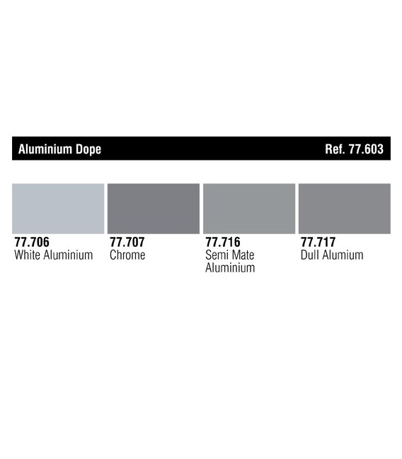 77603 Set Vallejo Metal Color 4 u. (32 ml.) Aluminium Dope