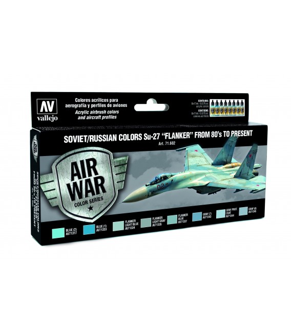 71602 Set Vallejo Model Air 8 u. (17 ml.) Soviet/Russian colors Su-27 Flanker