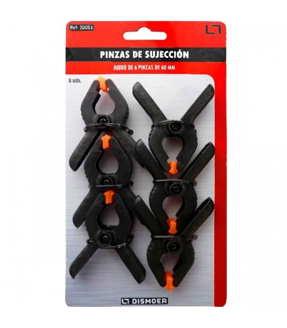6 Pcs. Small Securing Clamps Set 60 mm