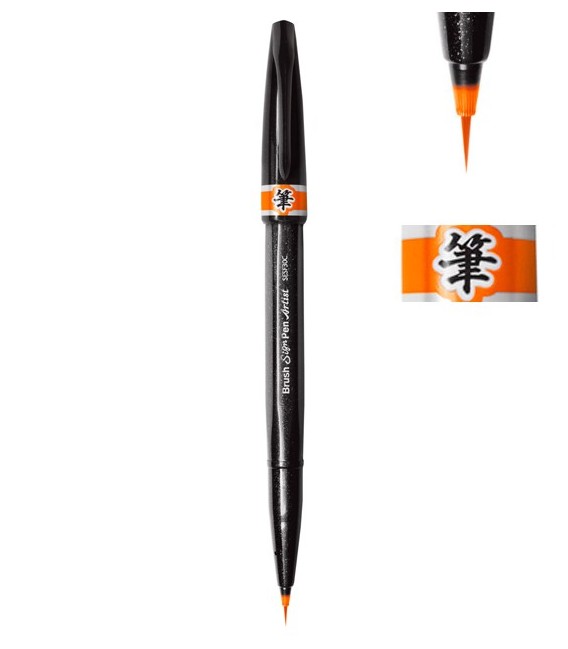 Naranja Rotulador Pentel Sign Pen Artist