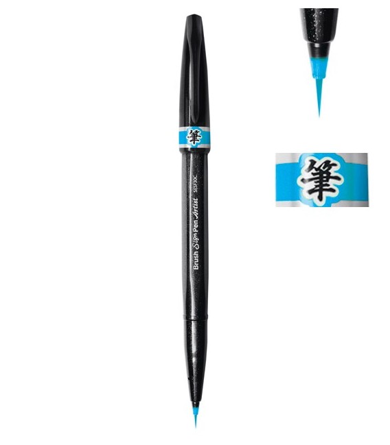 Azul Claro Rotulador Pentel Sign Pen Artist