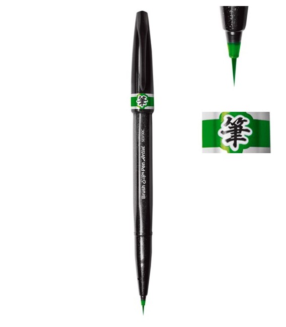 Verde Rotulador Pentel Sign Pen Artist