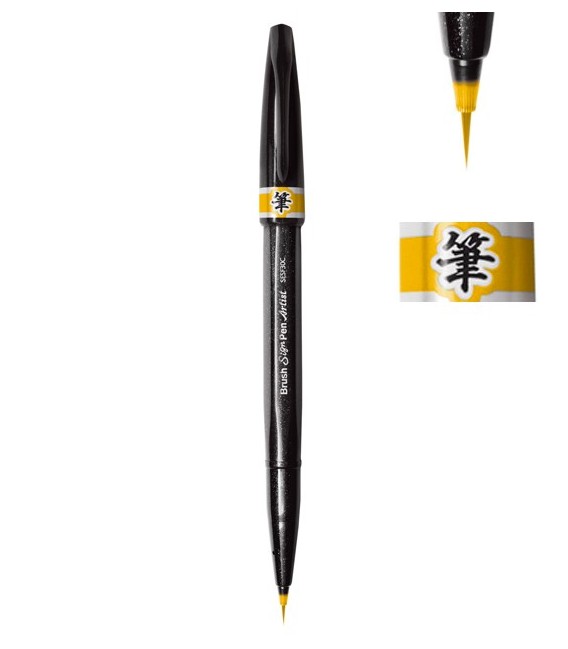 Ocre amarillo Rotulador Pentel Sign Pen Artist