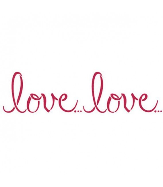 Plantillas - Stencils 38x15 Love... Love... KSB165